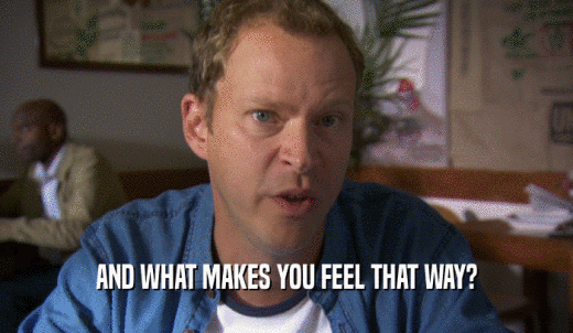 AND WHAT MAKES YOU FEEL THAT WAY?  