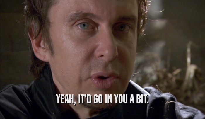 YEAH, IT'D GO IN YOU A BIT.  
