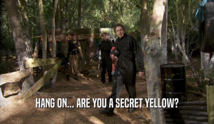 HANG ON... ARE YOU A SECRET YELLOW?  