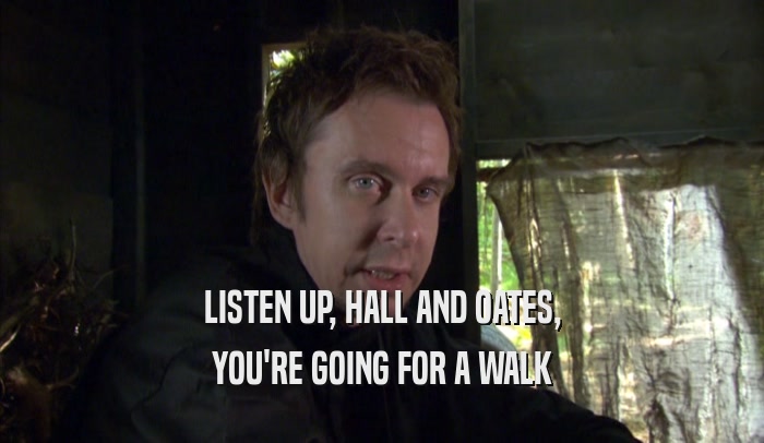 LISTEN UP, HALL AND OATES, YOU'RE GOING FOR A WALK 