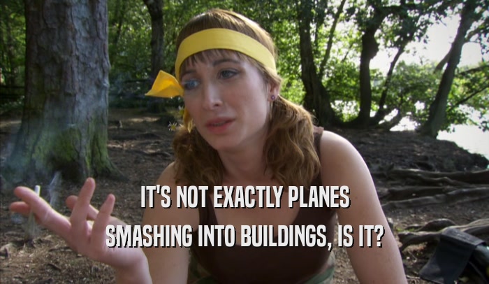 IT'S NOT EXACTLY PLANES SMASHING INTO BUILDINGS, IS IT? 