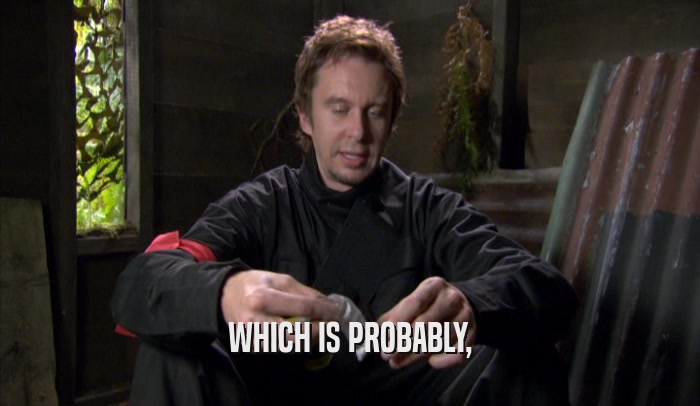 WHICH IS PROBABLY,  