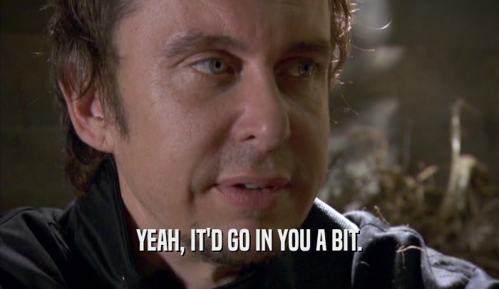 YEAH, IT'D GO IN YOU A BIT.  