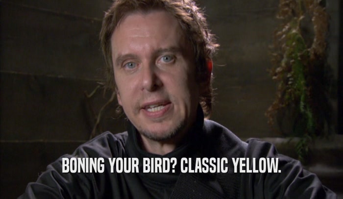 BONING YOUR BIRD? CLASSIC YELLOW.  