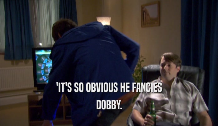 'IT'S SO OBVIOUS HE FANCIES DOBBY. 