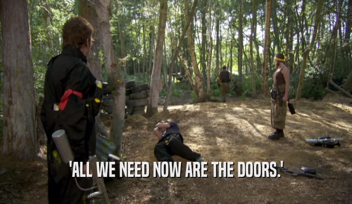'ALL WE NEED NOW ARE THE DOORS.'  