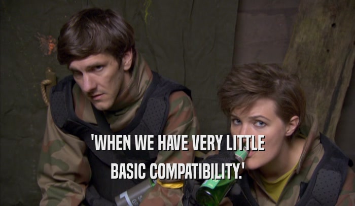 'WHEN WE HAVE VERY LITTLE BASIC COMPATIBILITY.' 