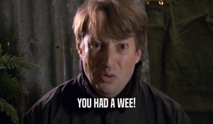 YOU HAD A WEE!  