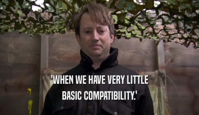 'WHEN WE HAVE VERY LITTLE BASIC COMPATIBILITY.' 