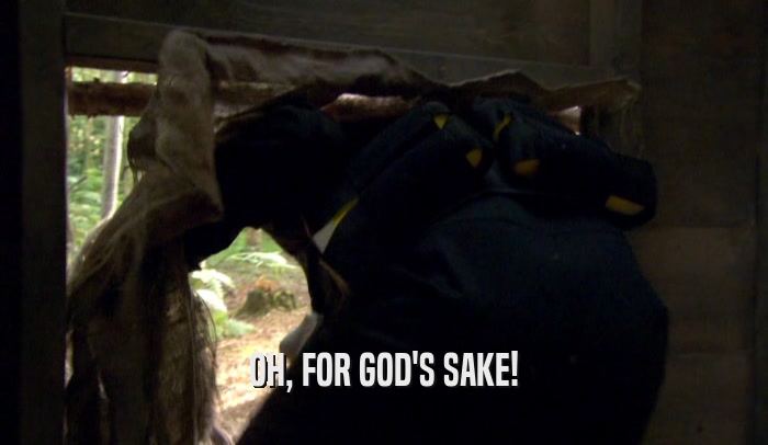 OH, FOR GOD'S SAKE!  