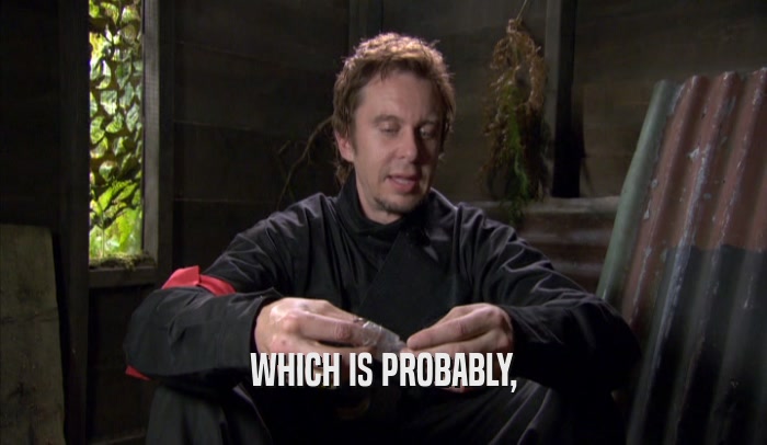 WHICH IS PROBABLY,  