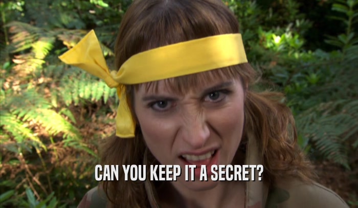 CAN YOU KEEP IT A SECRET?  