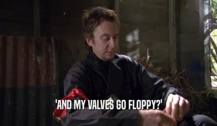 'AND MY VALVES GO FLOPPY?'  