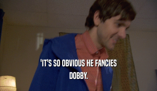 'IT'S SO OBVIOUS HE FANCIES DOBBY. 