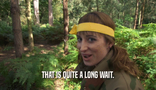 THAT IS QUITE A LONG WAIT.  