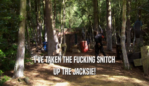 I'VE TAKEN THE FUCKING SNITCH UP THE JACKSIE! 