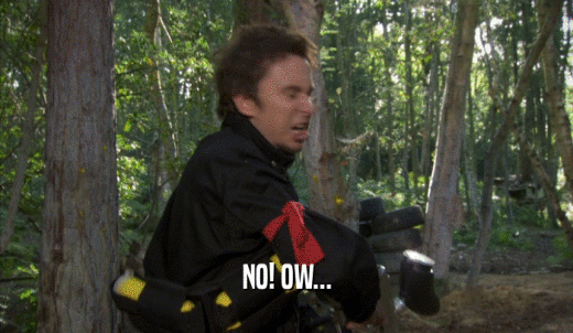 NO! OW...  