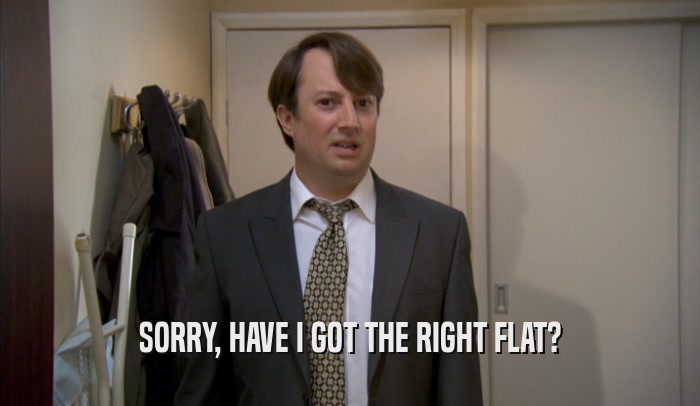 SORRY, HAVE I GOT THE RIGHT FLAT?  