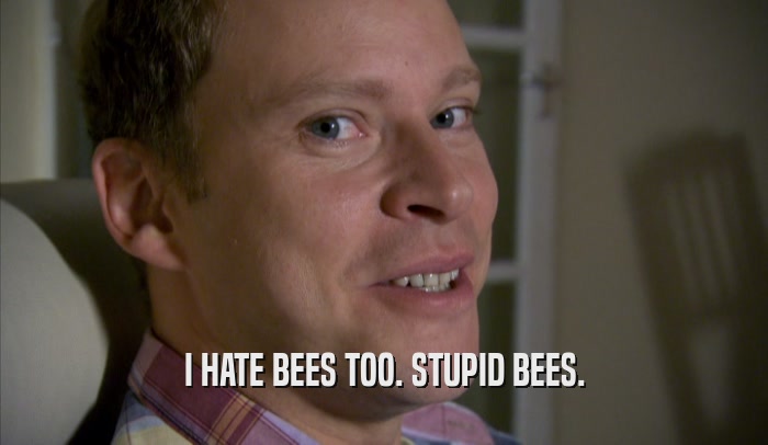 I HATE BEES TOO. STUPID BEES.  