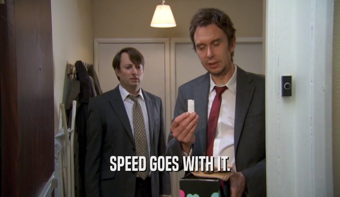 SPEED GOES WITH IT.  