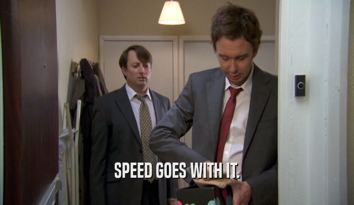 SPEED GOES WITH IT.  