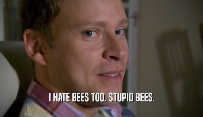 I HATE BEES TOO. STUPID BEES.  