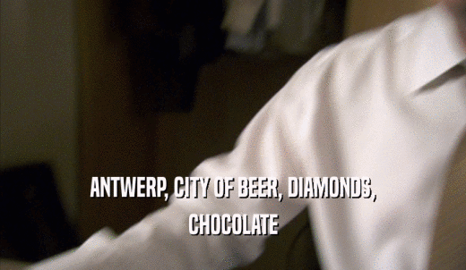 ANTWERP, CITY OF BEER, DIAMONDS, CHOCOLATE 