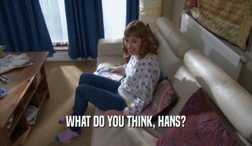 WHAT DO YOU THINK, HANS?  