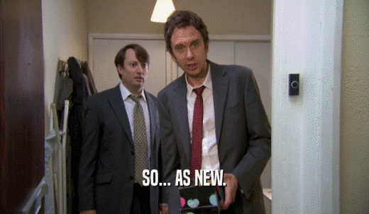 SO... AS NEW.  