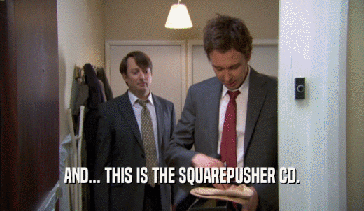 AND... THIS IS THE SQUAREPUSHER CD.  