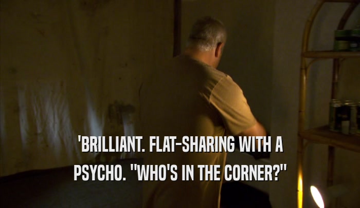 'BRILLIANT. FLAT-SHARING WITH A PSYCHO. 