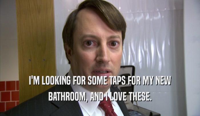 I'M LOOKING FOR SOME TAPS FOR MY NEW BATHROOM, AND I LOVE THESE. 