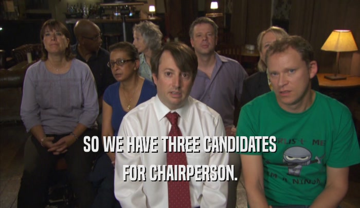 SO WE HAVE THREE CANDIDATES FOR CHAIRPERSON. 