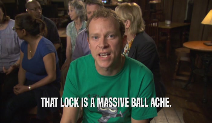 THAT LOCK IS A MASSIVE BALL ACHE.  