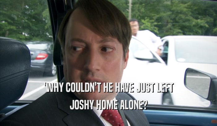 'WHY COULDN'T HE HAVE JUST LEFT JOSHY HOME ALONE? 
