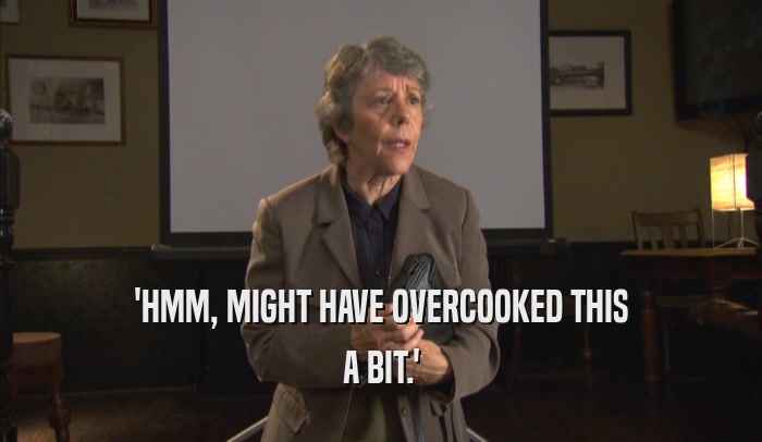 'HMM, MIGHT HAVE OVERCOOKED THIS A BIT.' 