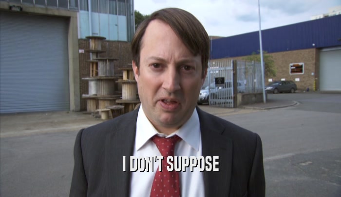 I DON'T SUPPOSE  