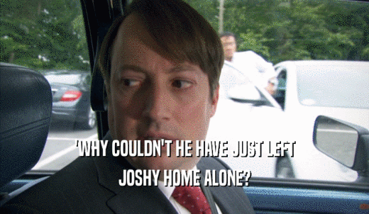 'WHY COULDN'T HE HAVE JUST LEFT JOSHY HOME ALONE? 