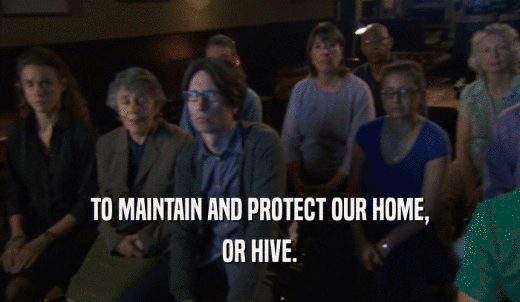 TO MAINTAIN AND PROTECT OUR HOME, OR HIVE. 