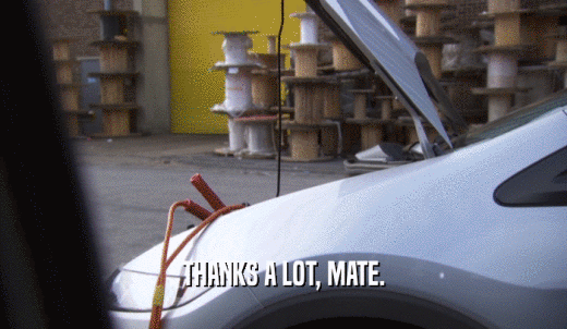 THANKS A LOT, MATE.  
