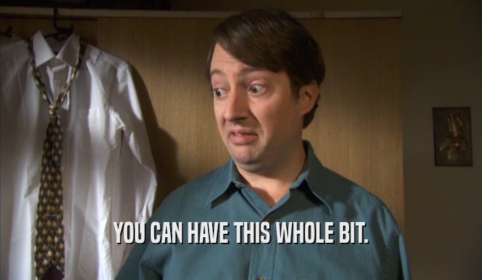 YOU CAN HAVE THIS WHOLE BIT.  