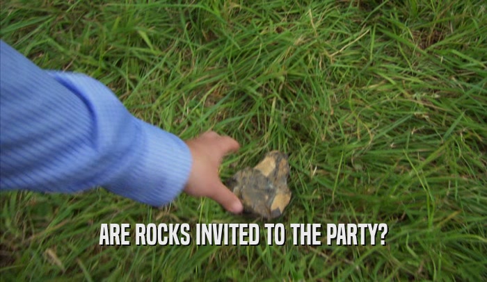 ARE ROCKS INVITED TO THE PARTY?  