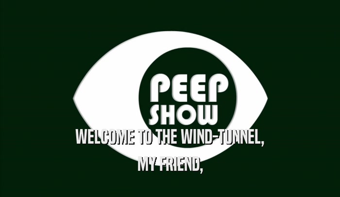 WELCOME TO THE WIND-TUNNEL, MY FRIEND, 