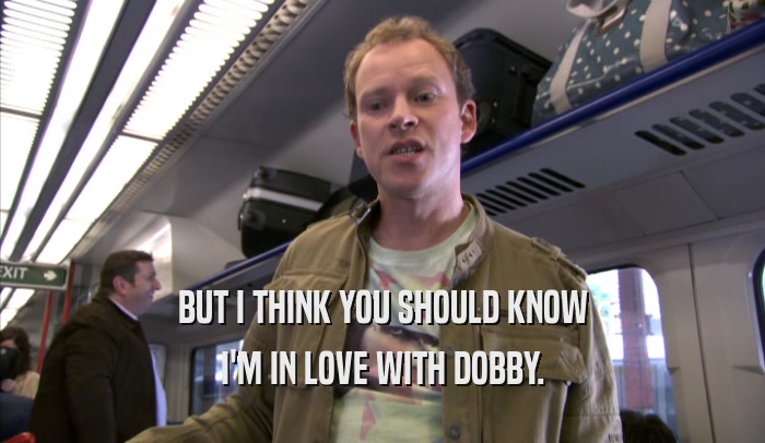 BUT I THINK YOU SHOULD KNOW I'M IN LOVE WITH DOBBY. 