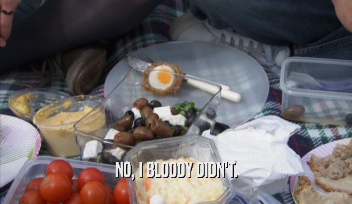 NO, I BLOODY DIDN'T.  