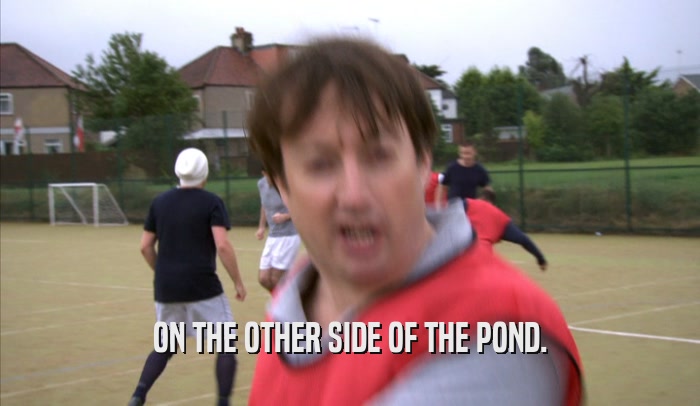 ON THE OTHER SIDE OF THE POND.  