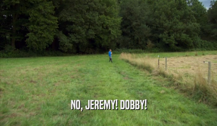 NO, JEREMY! DOBBY!  