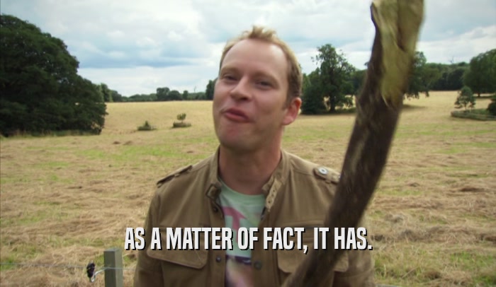 AS A MATTER OF FACT, IT HAS.  