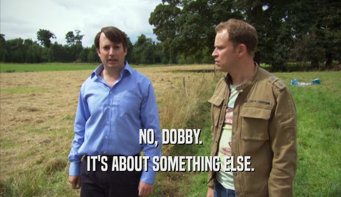 NO, DOBBY. IT'S ABOUT SOMETHING ELSE. 