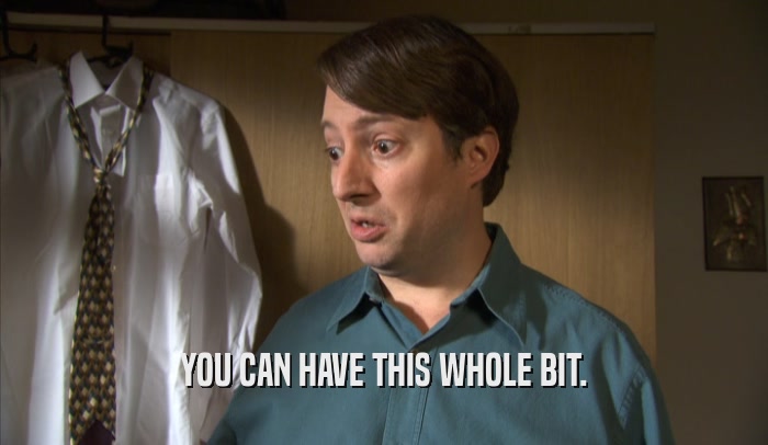 YOU CAN HAVE THIS WHOLE BIT.  